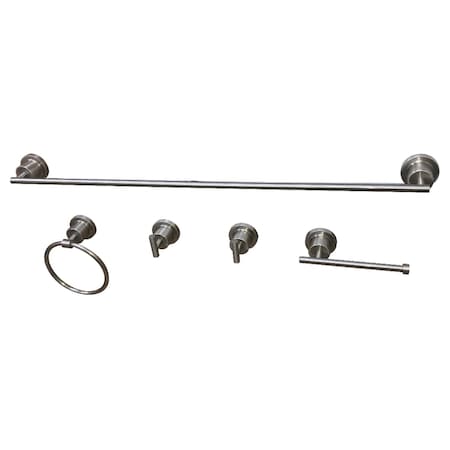 Kingston Brass BAH8230478SN Concord 5-Piece Bathroom Accessory Set, Brushed Nickel BAH8230478SN